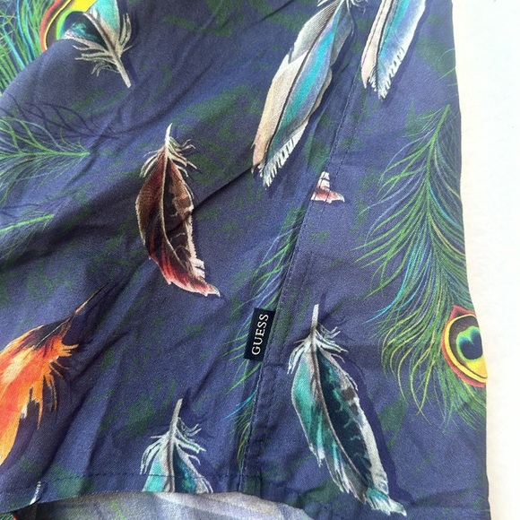 New GUESS SS ECO RAYON FEATHR SHIRT SZ M - Picture 8 of 9